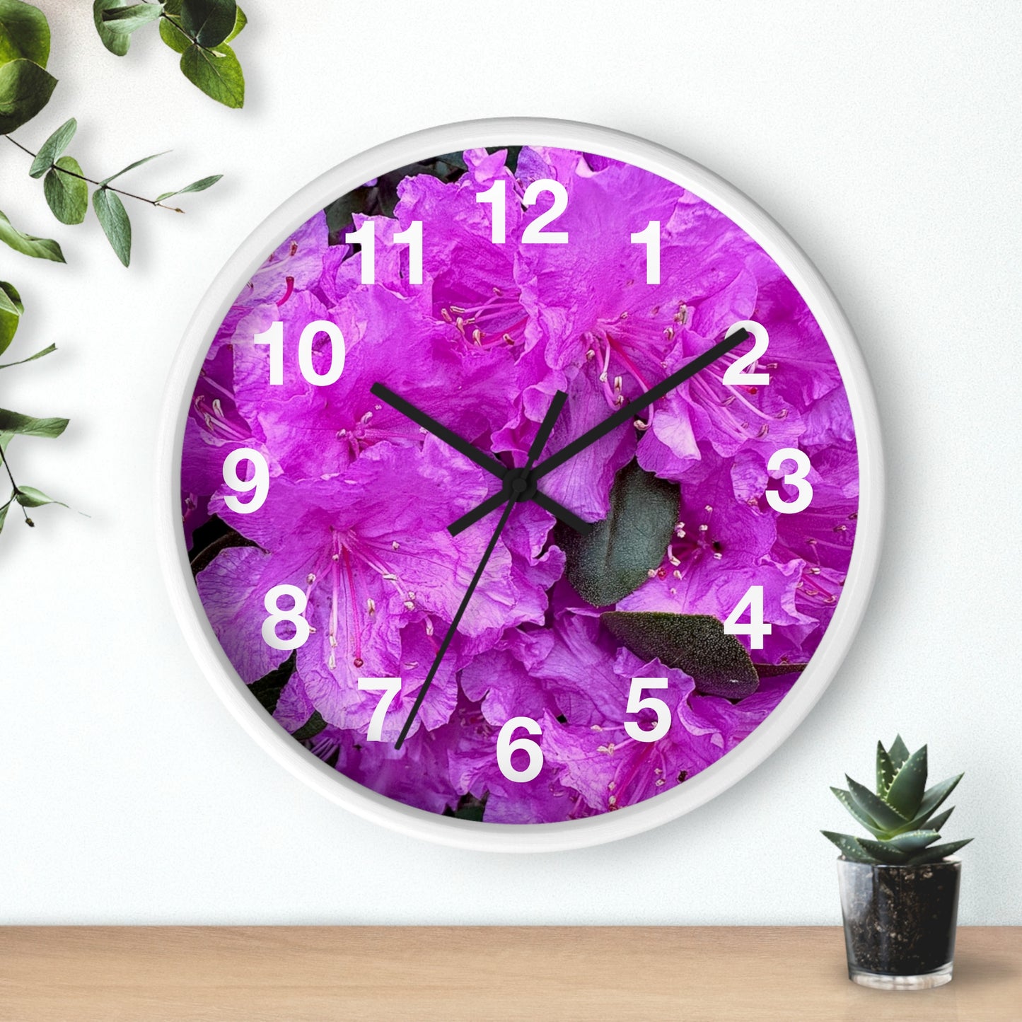 Pink Flower Wall Clock (Custom Creations By Catelyn)