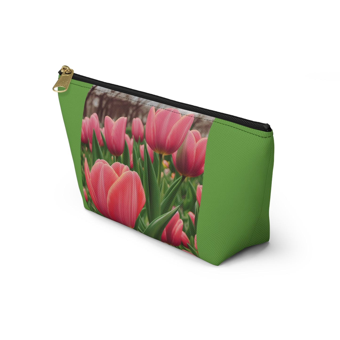 Tulips Accessory Pouch w T-bottom (SP Photography Collection) GREEN