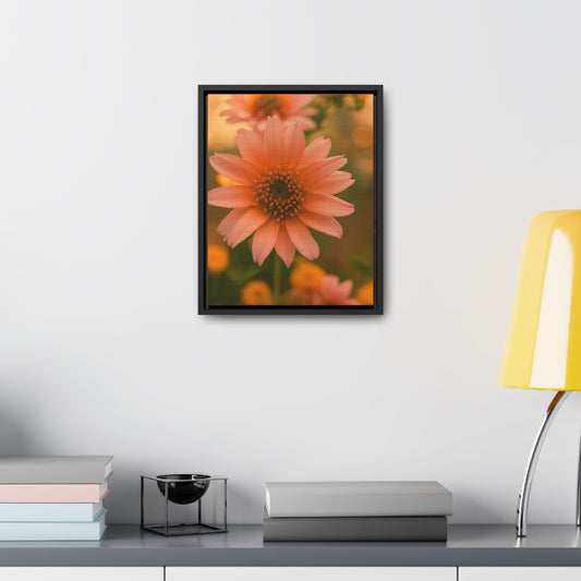 Peach Daisy Canvas Wraps, Vertical Frame (SP Photography Collection)