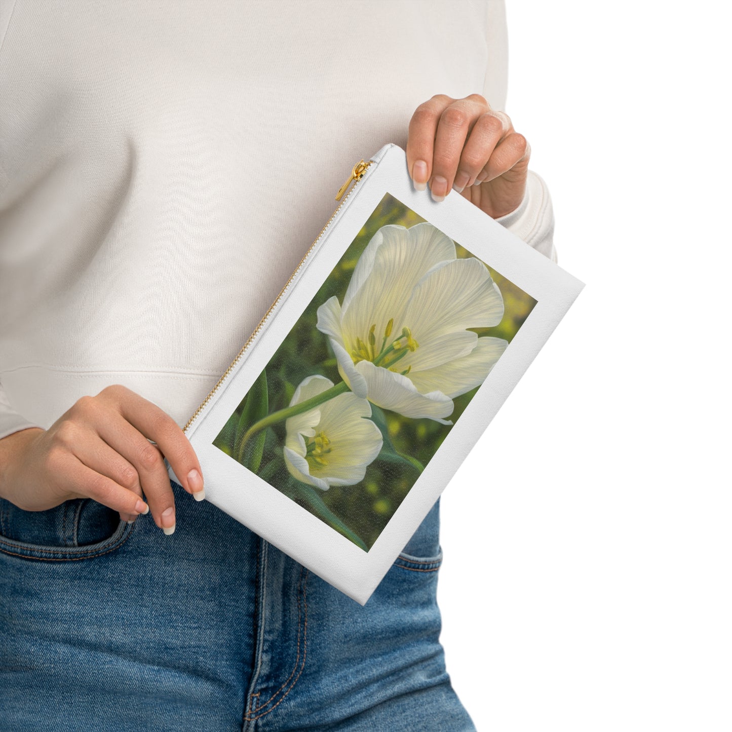 White Tulip Cosmetic Bag (SP Photography Collection)