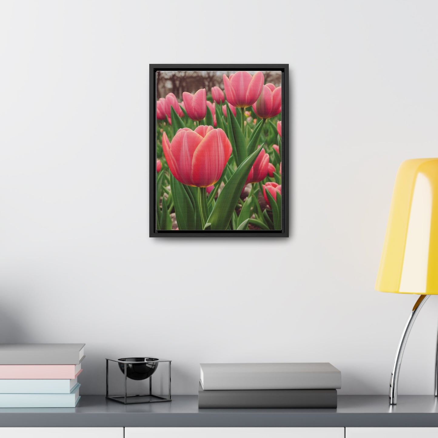 Pink Tulips Canvas Wraps, Vertical Frame (SP Photography Collection)