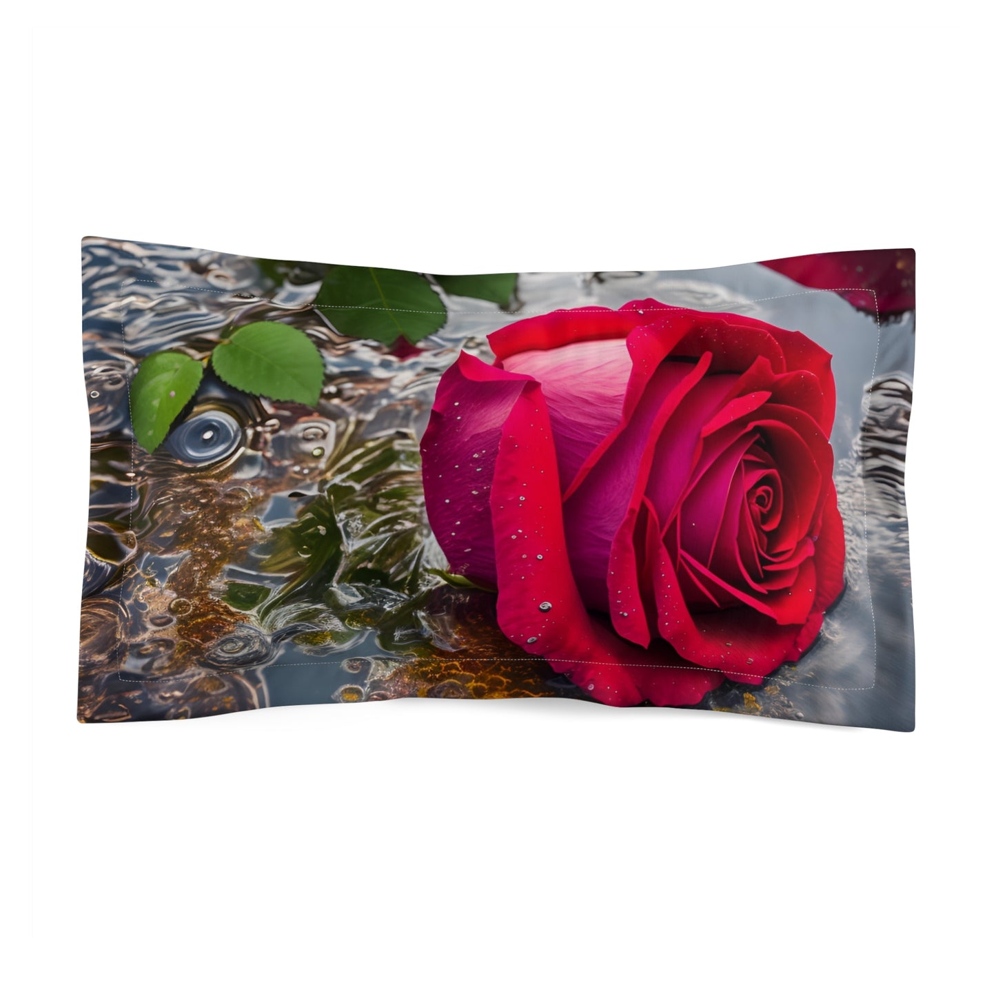 Red Rose Microfiber Pillow Sham (SP Photography Collection)