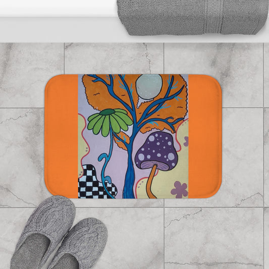 Mystic Mushroom Bath Mat (Peculiar Paintings Collection)