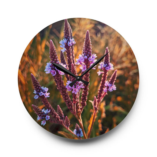 Purple Field Acrylic Wall Clock (SP Photography Collection)