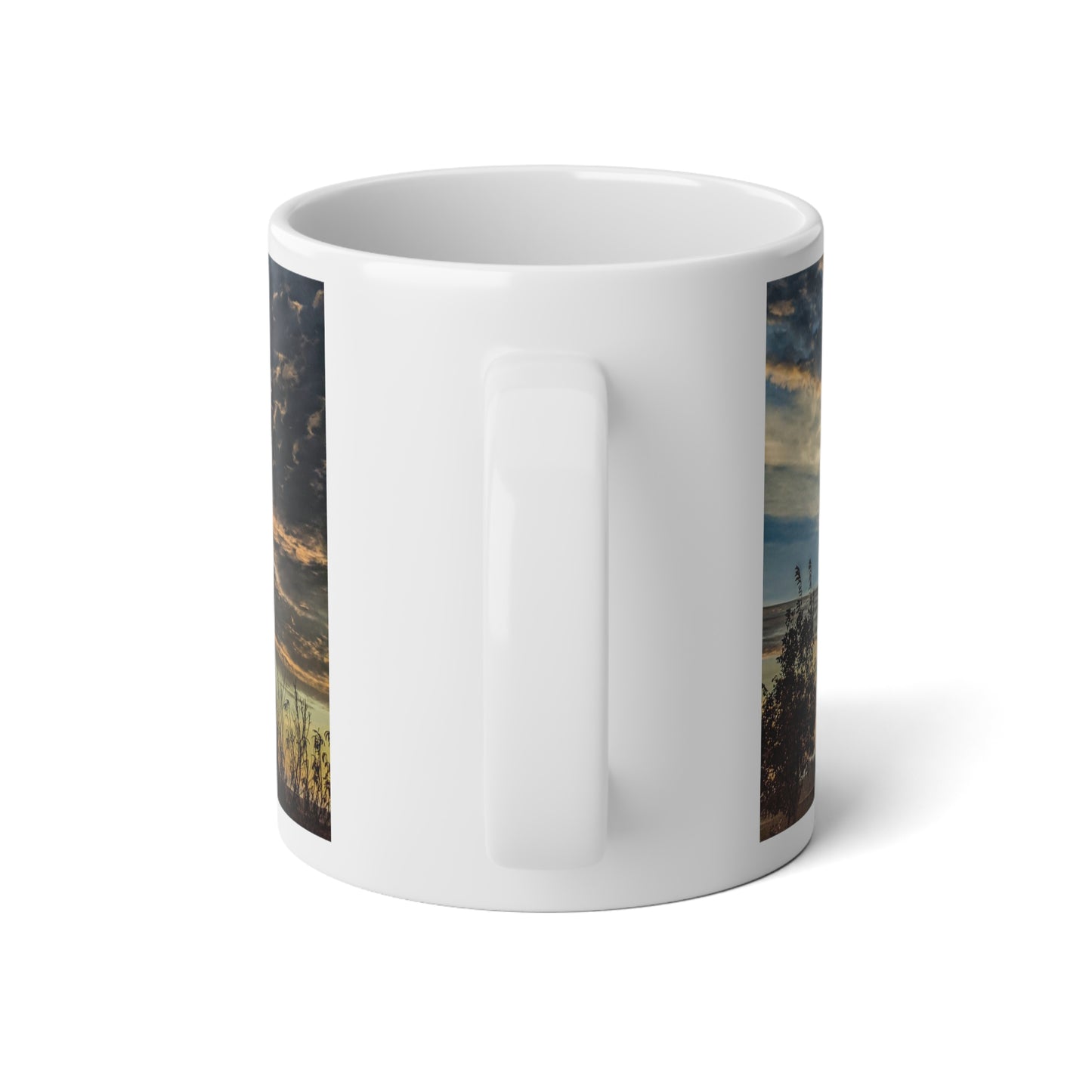 Sandy Skies Jumbo Mug, 20oz (SP Photography Collection) WHITE