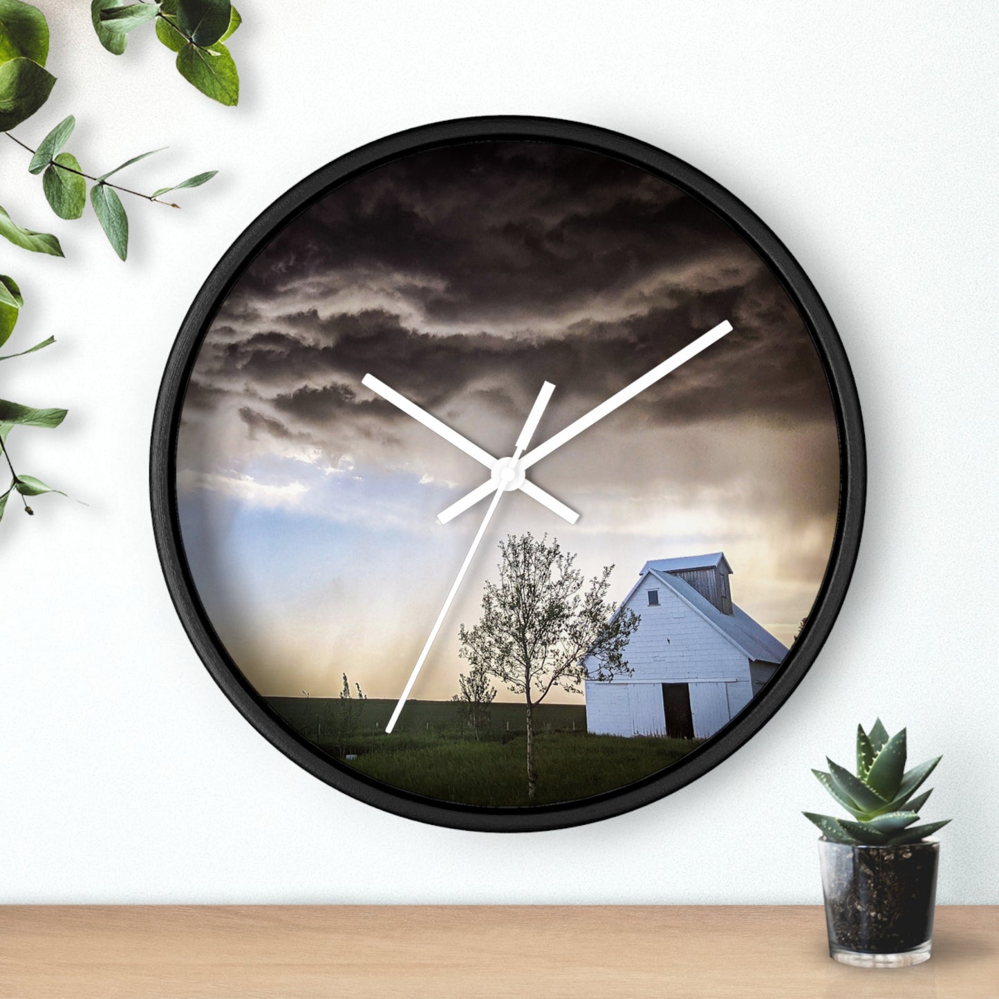 Cloudy Barn Wall Clock (SP Photography Collection)