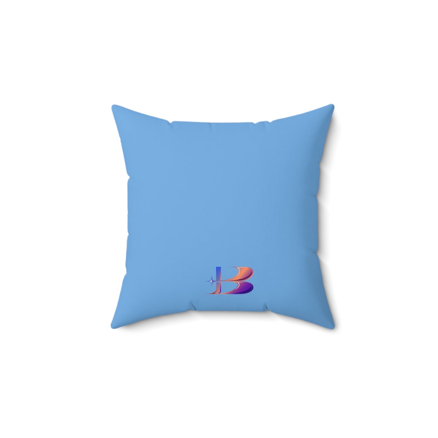 Cup Of Tea Spun Polyester Square Pillow (Brookson Collection) BLUE