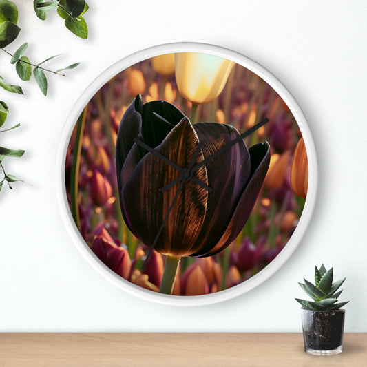 Purple Tulip Wall Clock (SP Photography Collection)