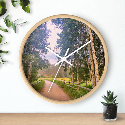 Country Road Wall Clock (SP Photography Collection)