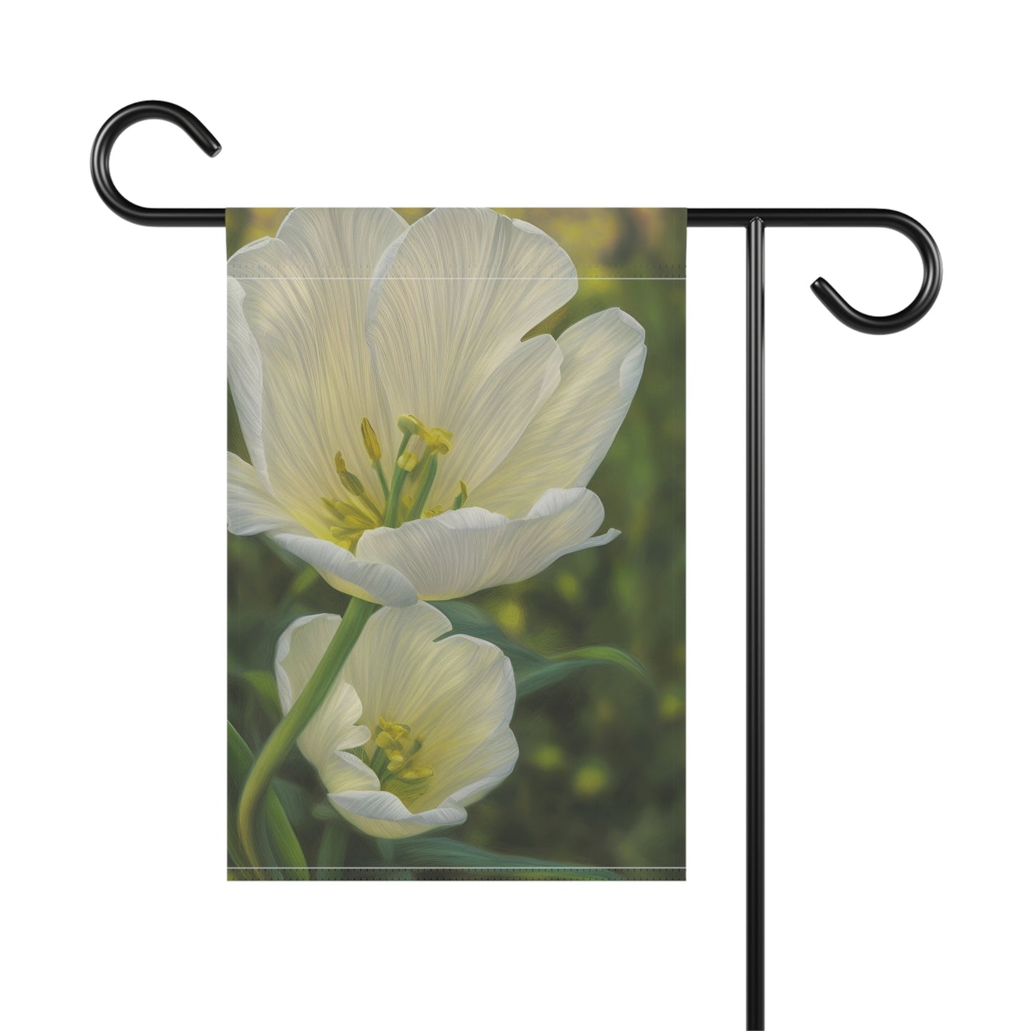 White Tulip Garden & House Banner (SP Photography Collection, Pole Not Included)