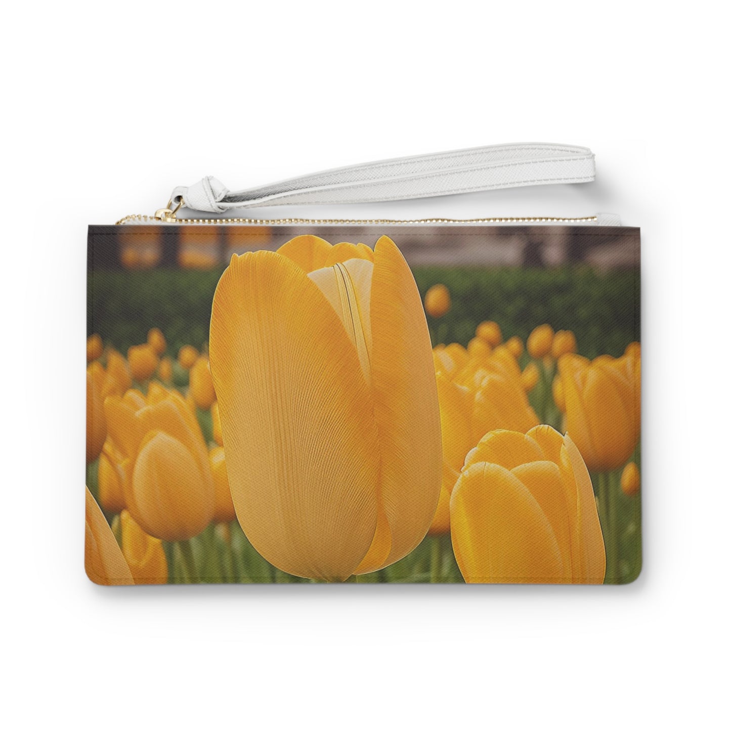 Yellow Tulip Large Clutch Bag (SP Photography Collection) BLACK