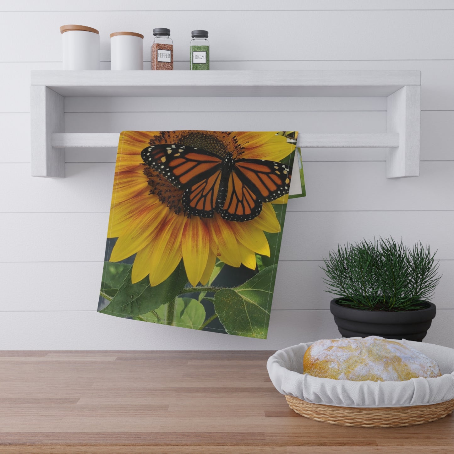 Happy Sunflower Kitchen Towel (Enchanted Exposures By Tammy Lyne)