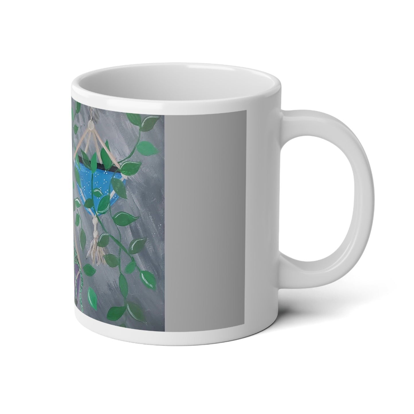 Succulent Delight Jumbo Mug, 20oz (Brookson Collection) GRAY