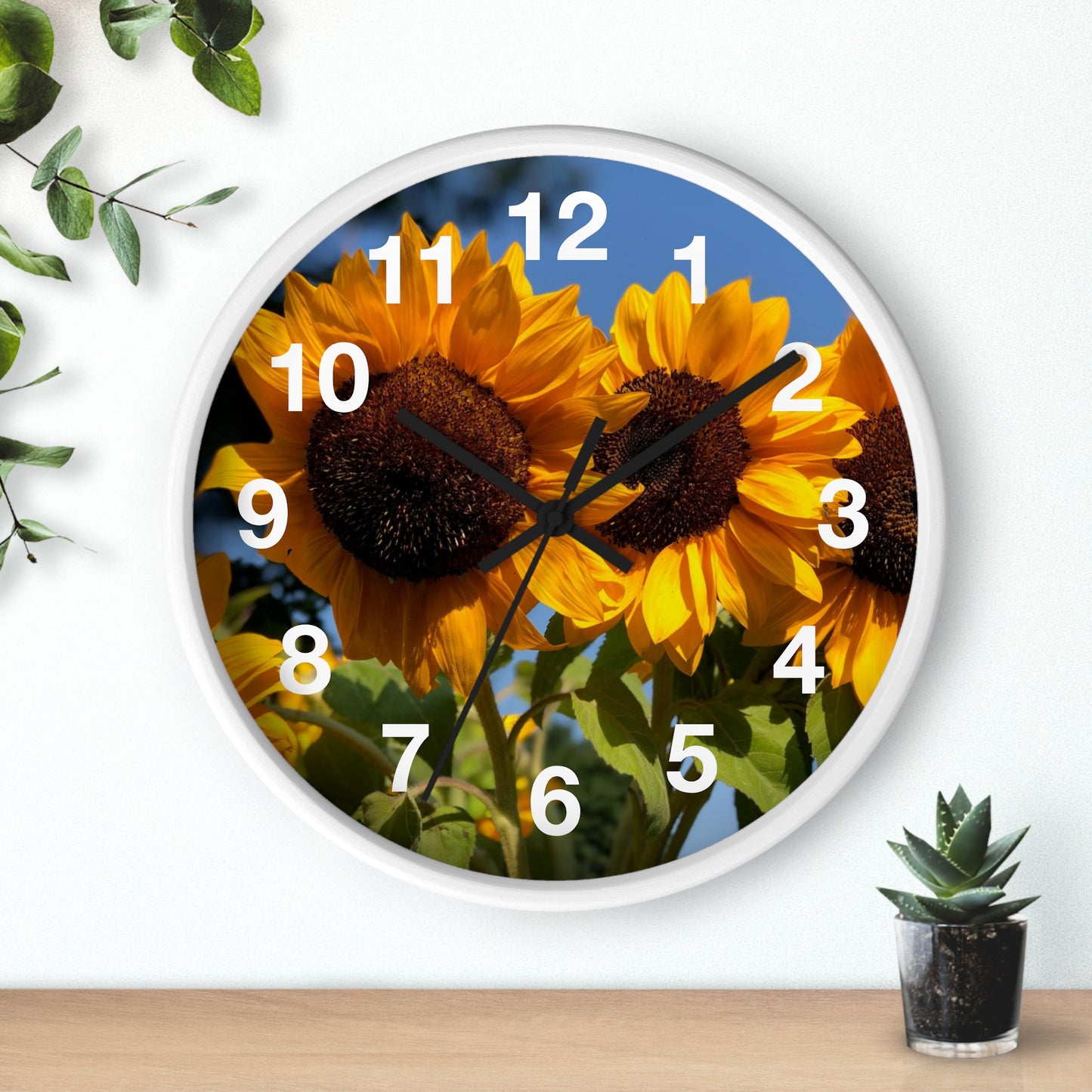 Bunched Sunflower Wall Clock (Custom Creations By Catelyn)