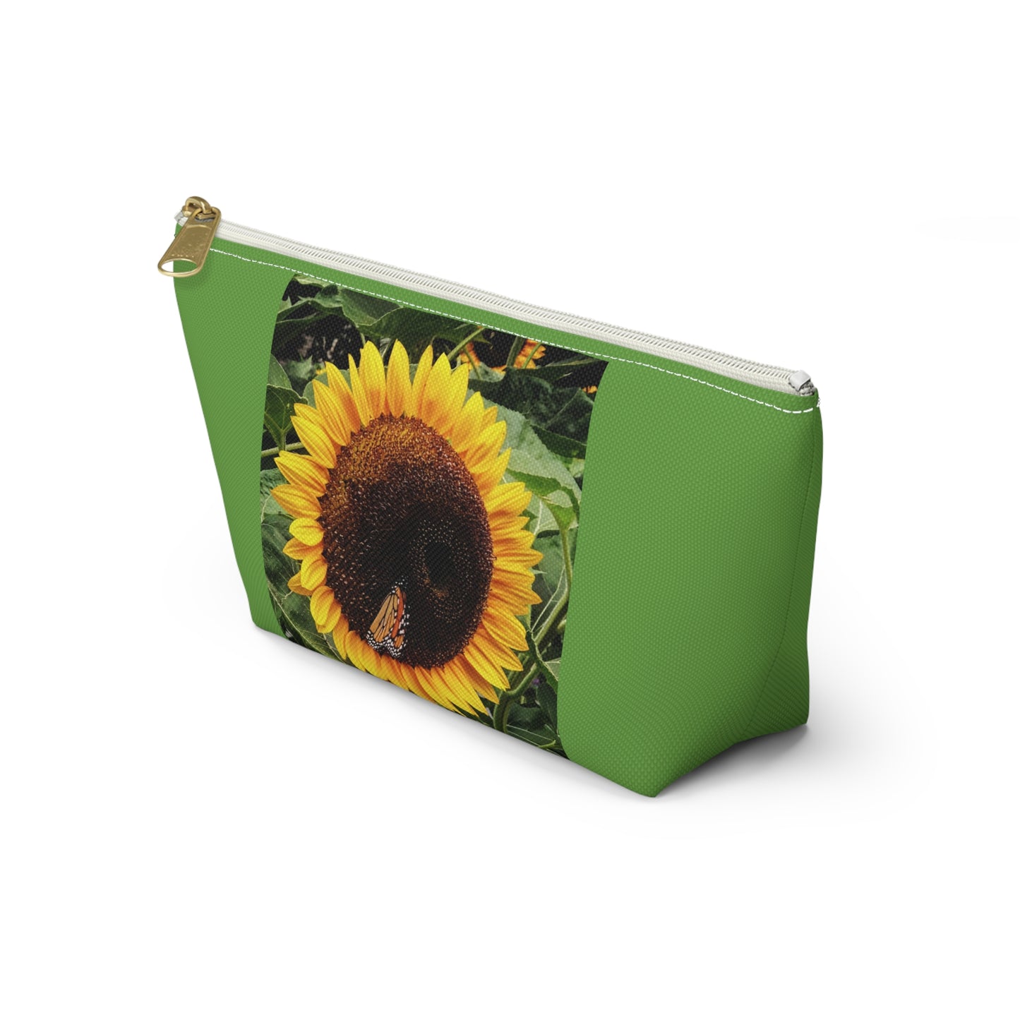 Bright Sunflower Accessory Pouch w T-bottom (Enchanted Exposures By Tammy Lyne) GREEN