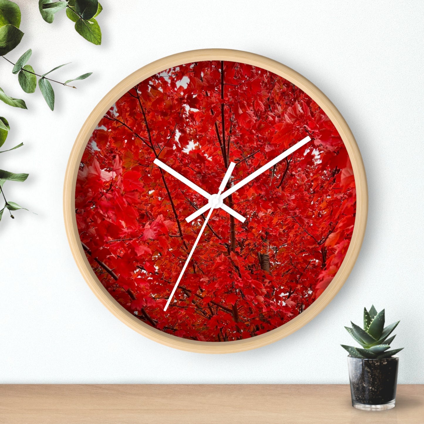 Fire Tree Wall Clock (Custom Creations By Catelyn)