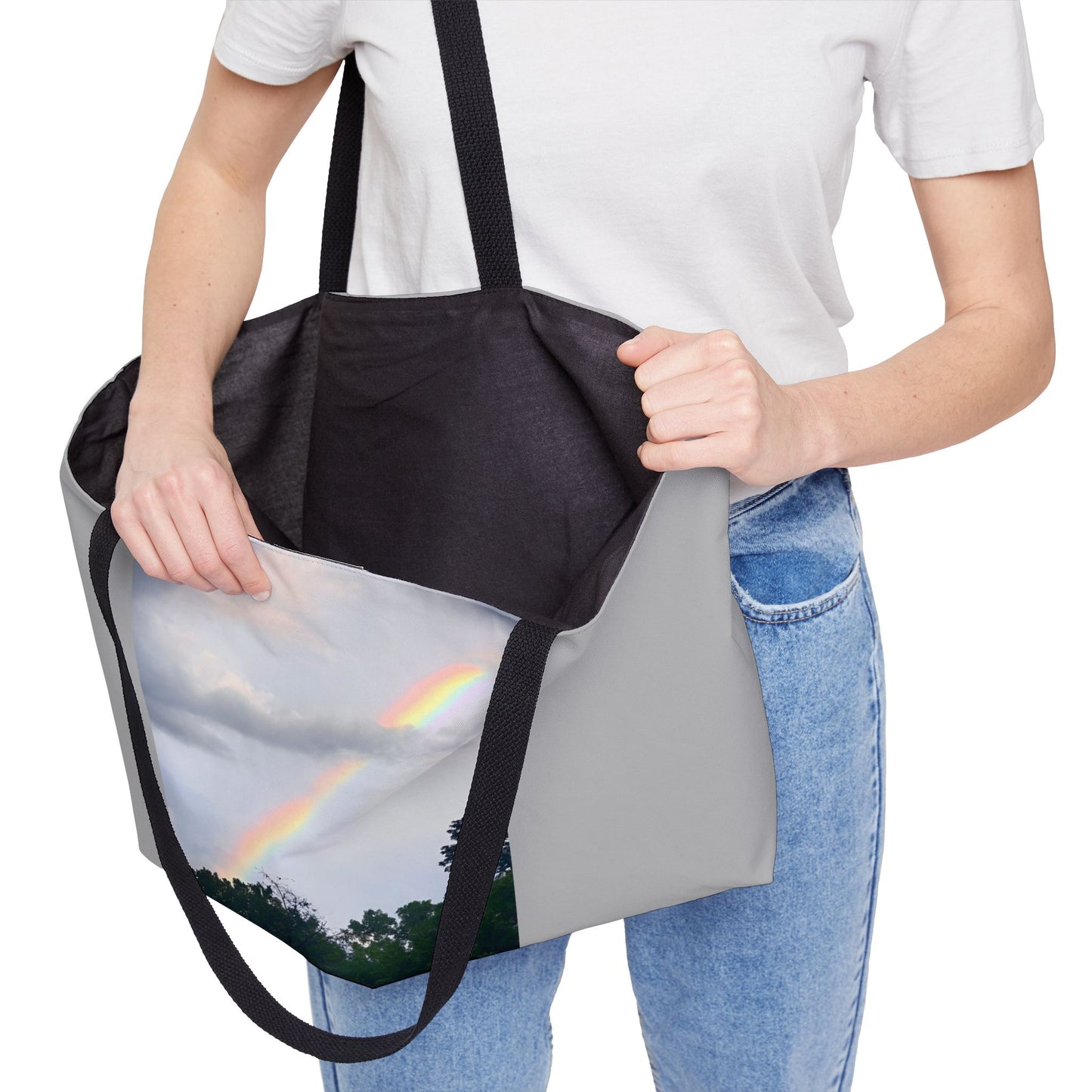 Rainbow Weekender Tote Bag (Enchanted Exposures By Tammy Lyne) GRAY