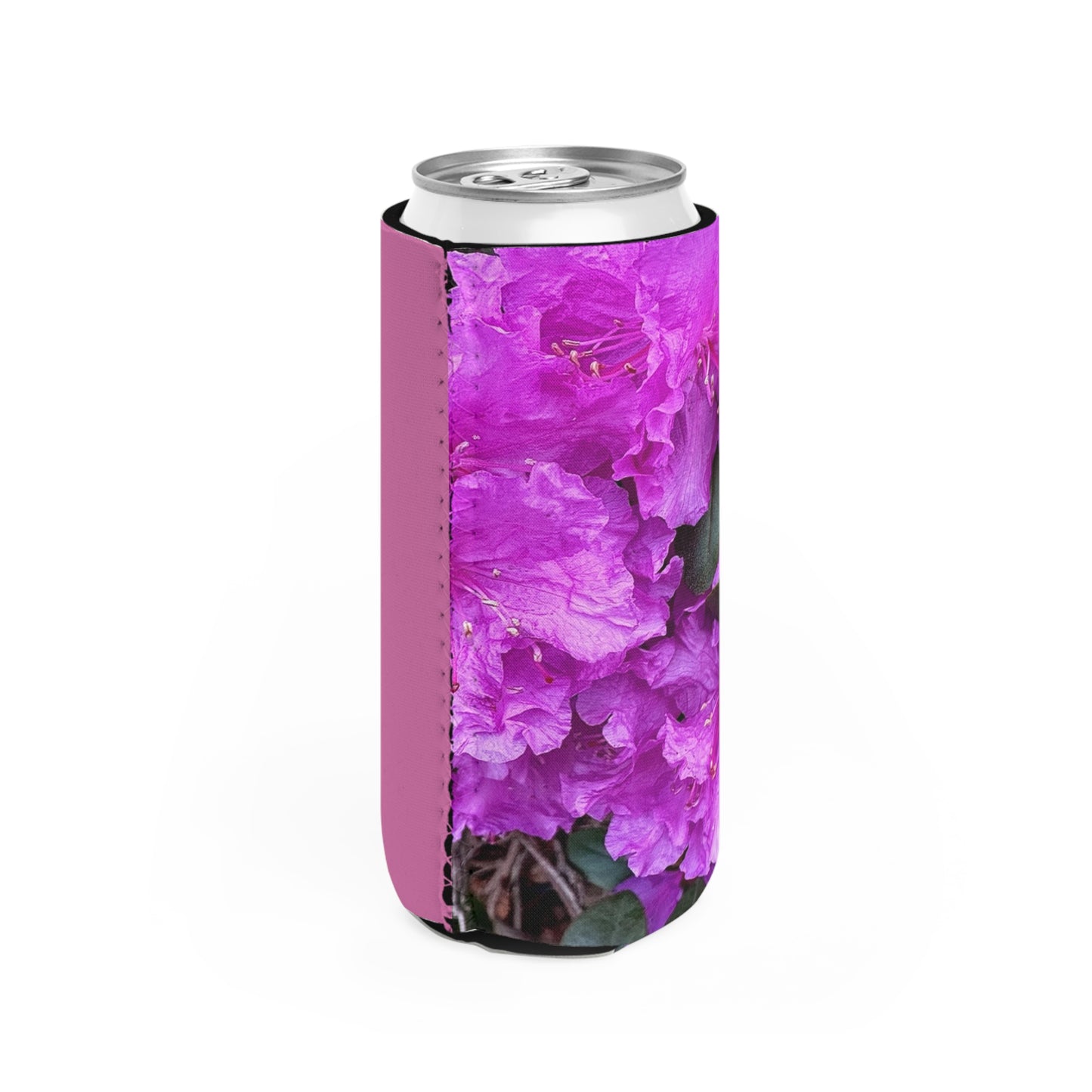 Pink Flower Slim Can Cooler (Custom Creations By Catelyn) LIGHT PINK