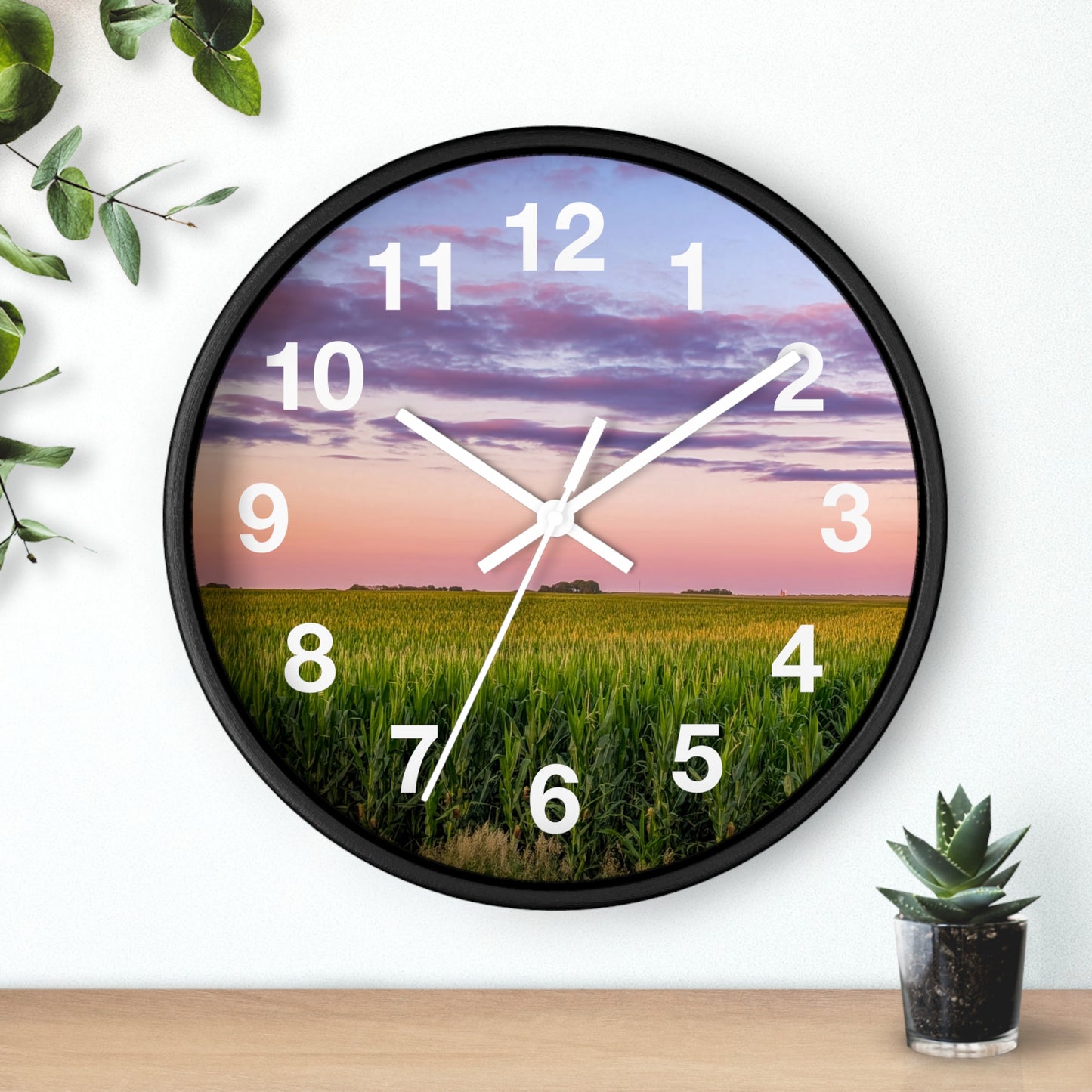 Corn Field Sunset Clock (SP Photography Collection)