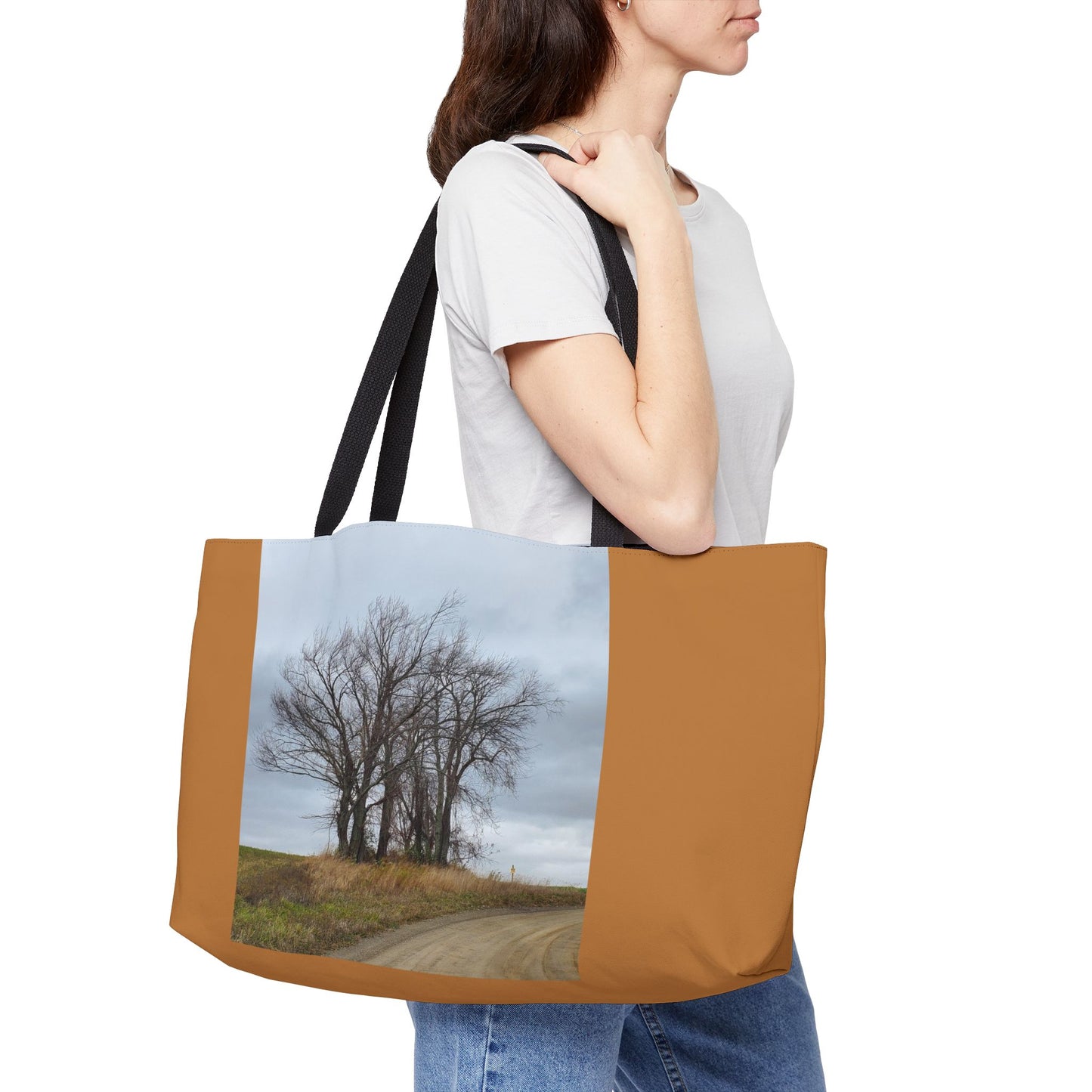 Country Tree Weekender Tote Bag (B & J Collections) BROWN