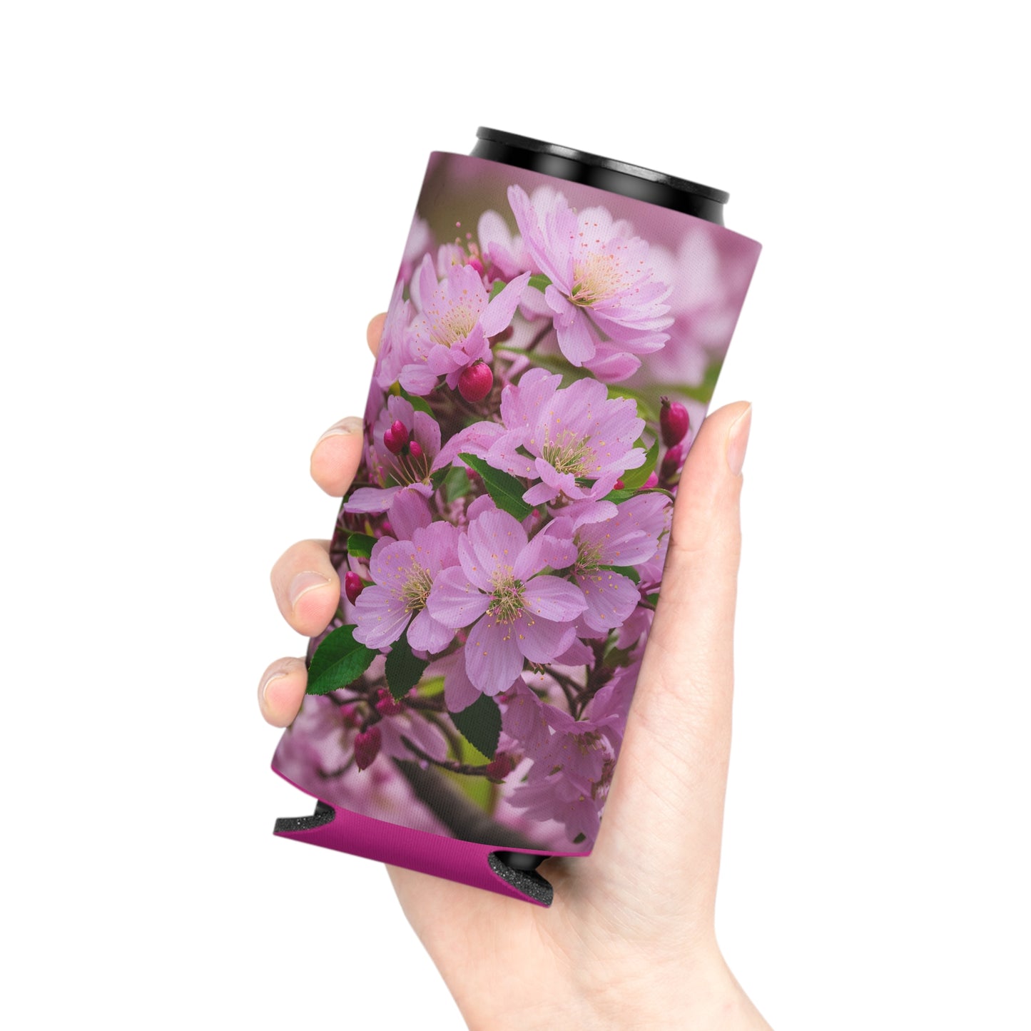 Cherry Blossom Slim Can Cooler Sleeve (SP Photography Collection) PINK