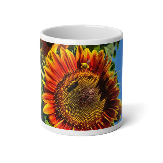 Bumble Bee Sunflower Jumbo Mug, 20oz (Enchanted Exposures By Tammy Lyne)