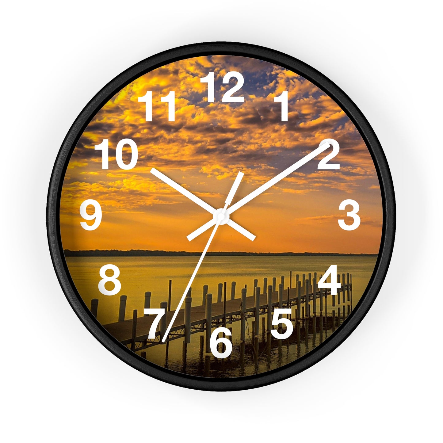 On the dock Wall Clock (SP Photography Collection)