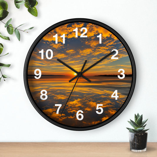 Orange Skies Wall Clock (SP Photography Collection)