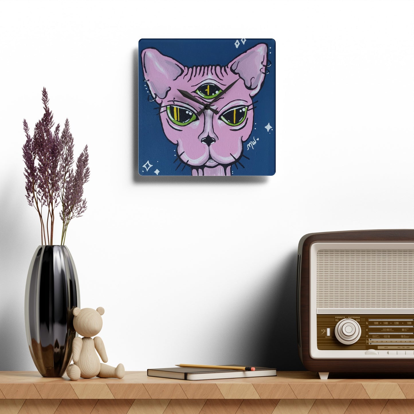 Madame Feline Wall Clock (Peculiar Paintings Collection)