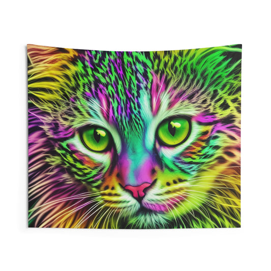 Colorful Kitty Wall Tapestries (SP Photography Collection)