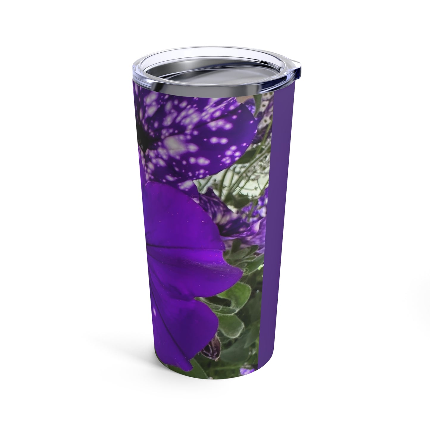 Purple Flower Tumbler 20oz (Custom Creations By Catelyn)