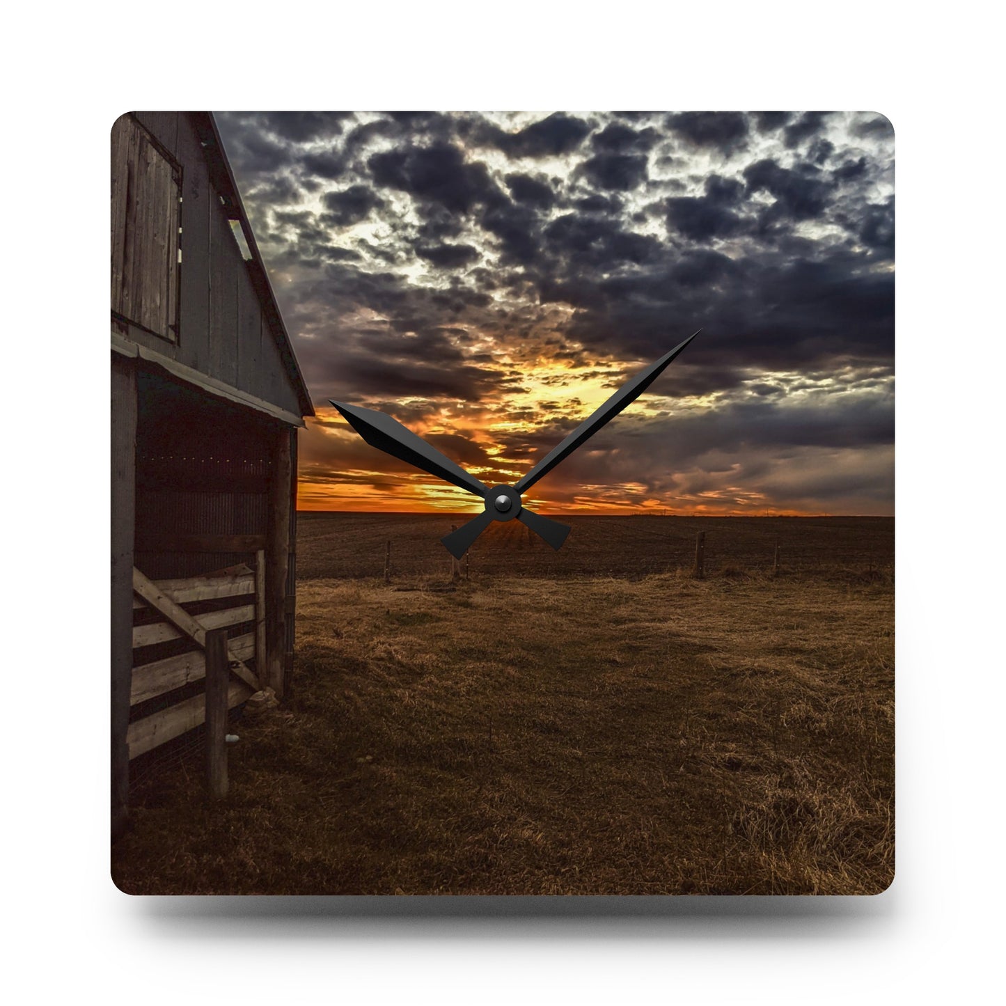 Gray Skies Acrylic Wall Clock (SP Photography Collection)