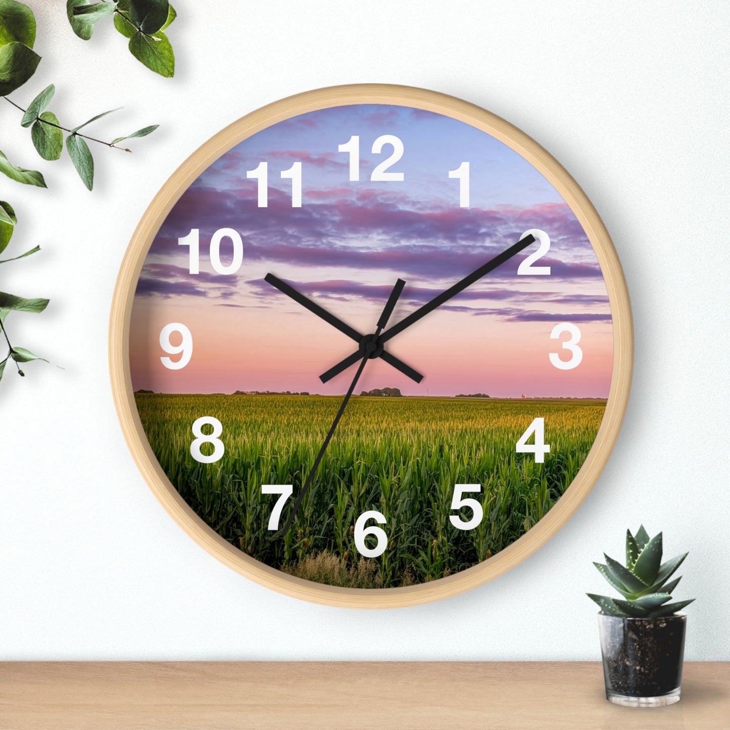 Corn Field Sunset Clock (SP Photography Collection)