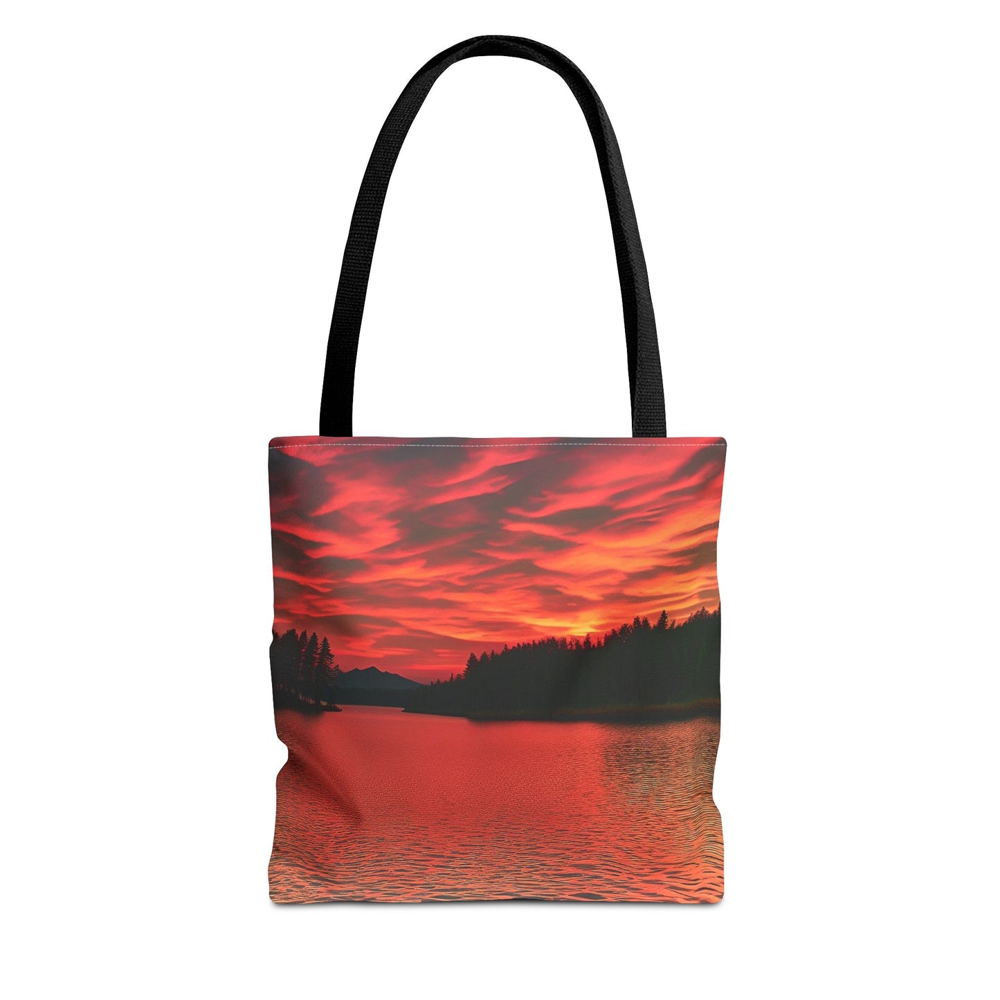 Red Sunset Tote Bag (SP Photography Collection) BLACK