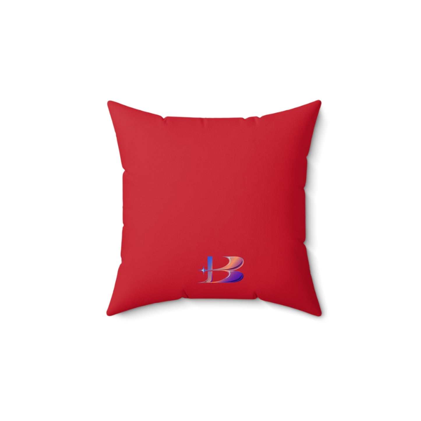 Fire Tree Spun Polyester Square Pillow (Custom Creations By Catelyn) RED