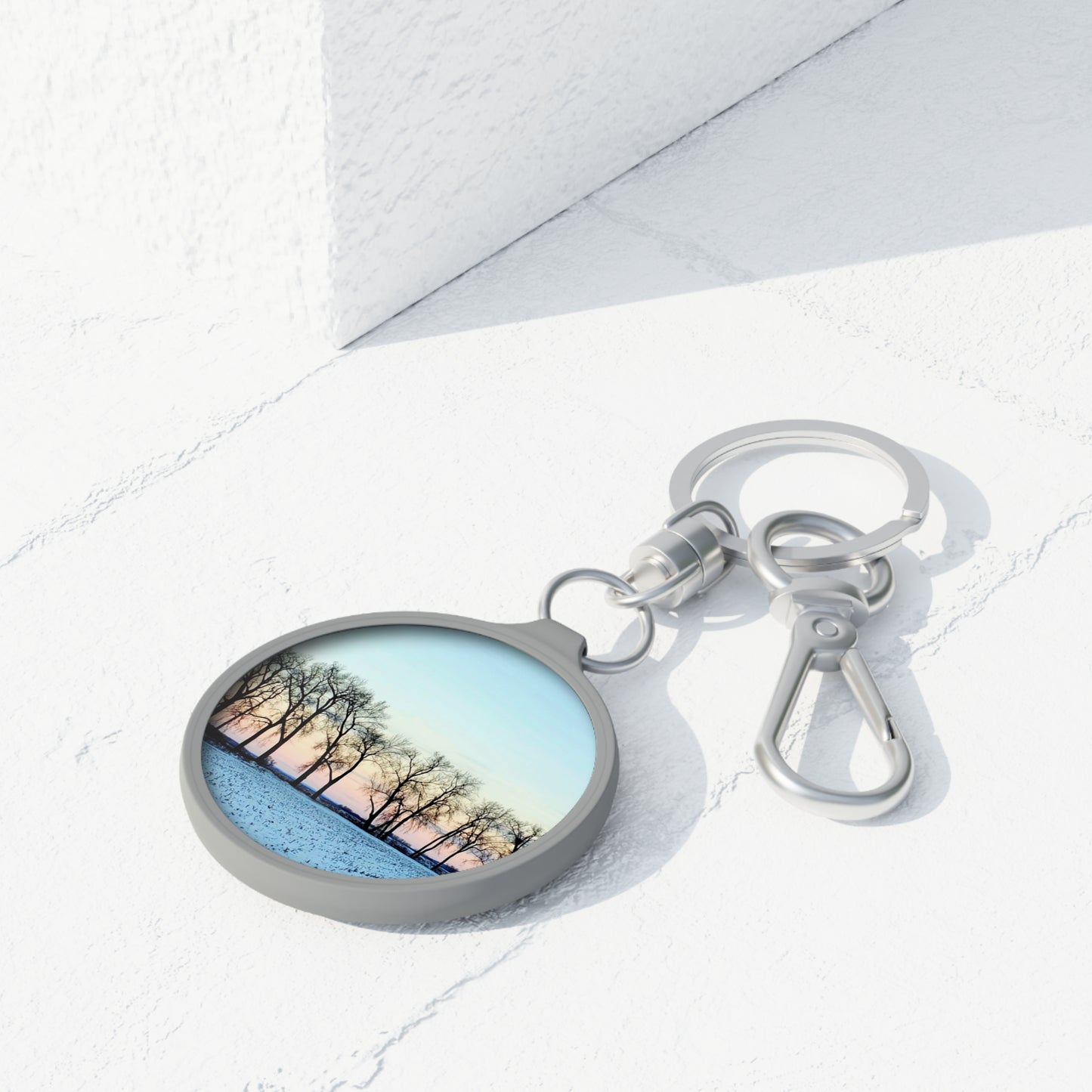 Snowy Tree Line Key ring (Enchanted Exposures By Tammy Lyne)