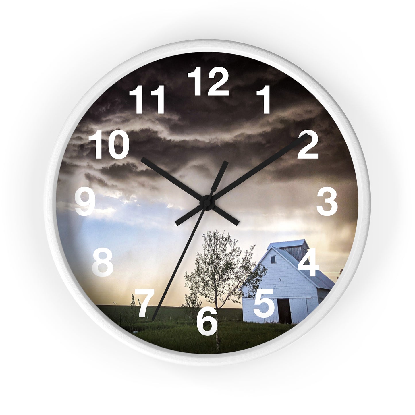 Cloudy Barn Wall Clock (SP Photography Collection)