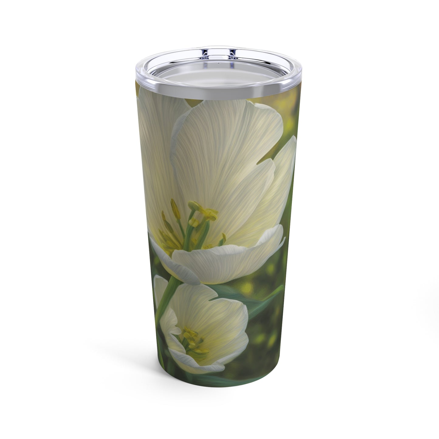 White Tulip Tumbler 20oz (SP Photography Collection) GREEN