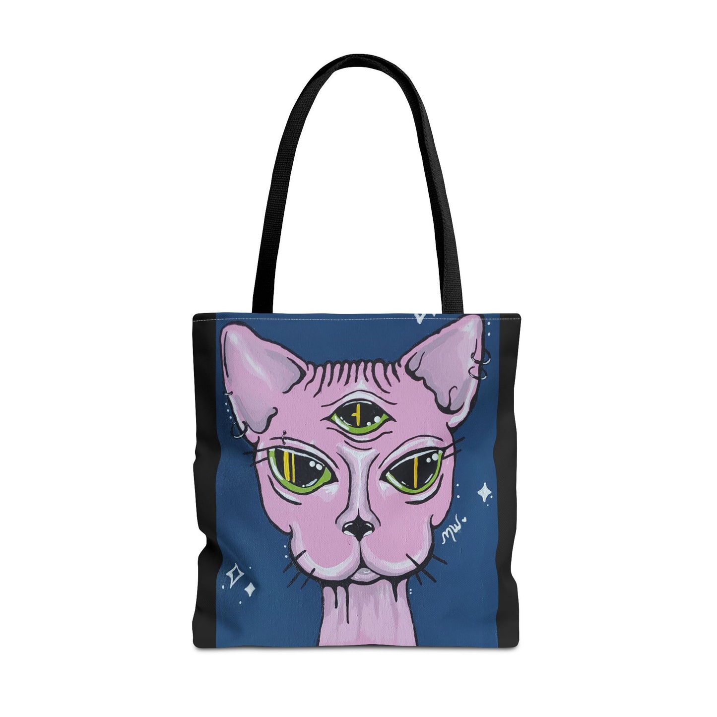 Madam Feline Tote Bag (Peculiar Paintings Collection) BLACK