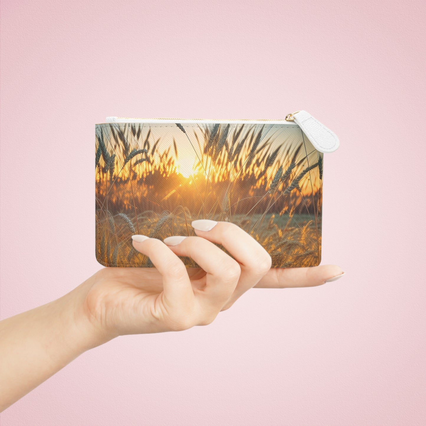 Golden Wheat Tree Mini Clutch Bag (SP Photography) BROWN