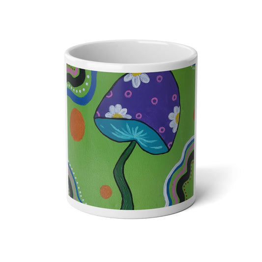 Marguerite Mushroom Jumbo Mug, 20oz (Peculiar Paintings Collection)