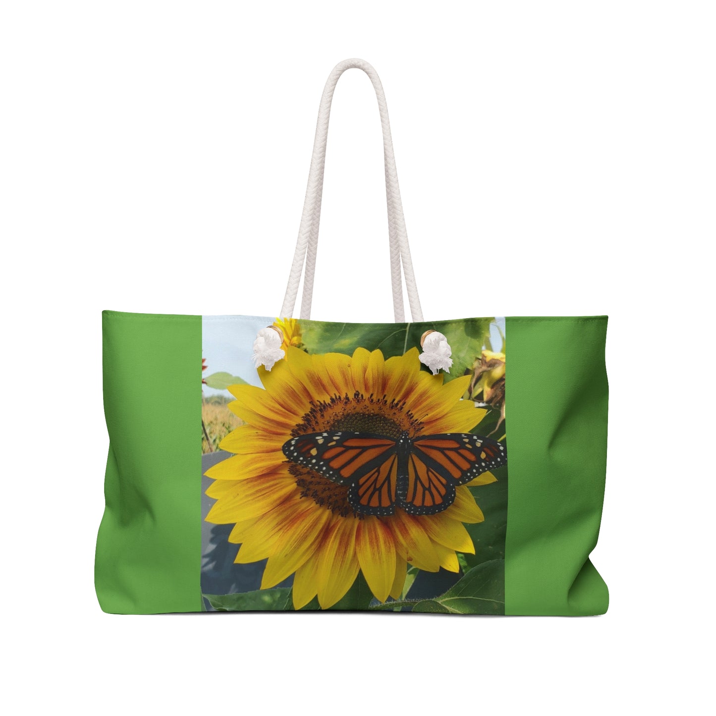 Happy Sunflower Weekender Bag (Enchanted Exposures By Tammy Lyne Collection) GREEN