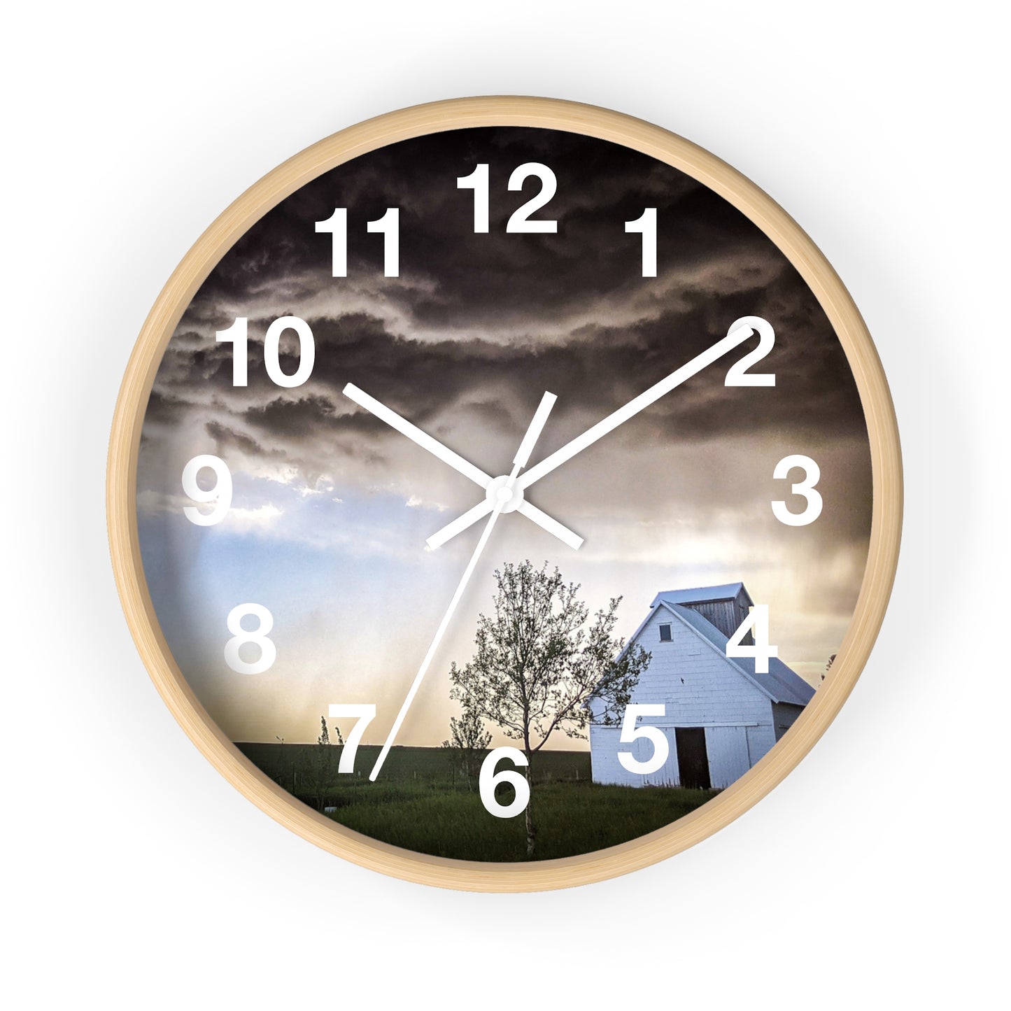 Cloudy Barn Wall Clock (SP Photography Collection)