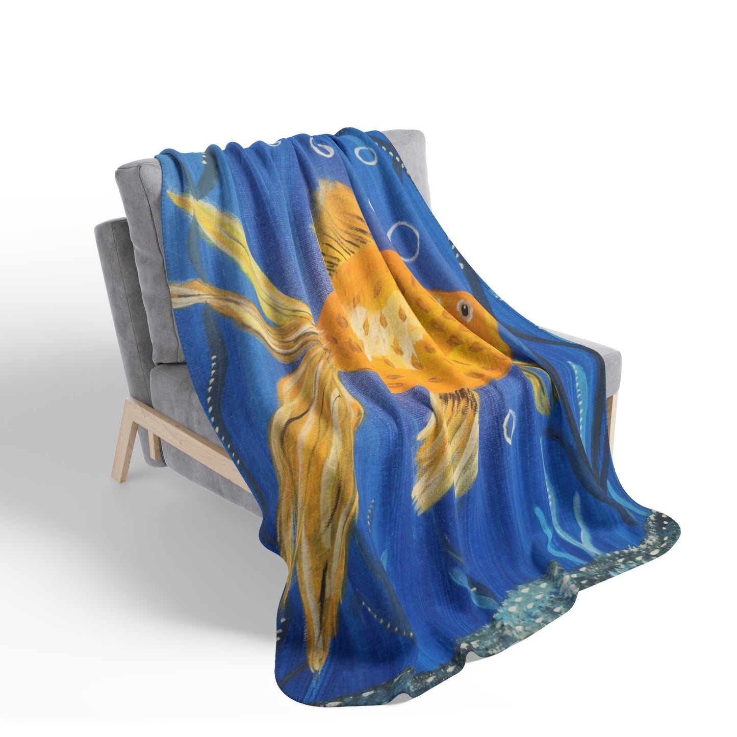 Goldfish Fleece Sherpa Blanket (Brookson Collection)