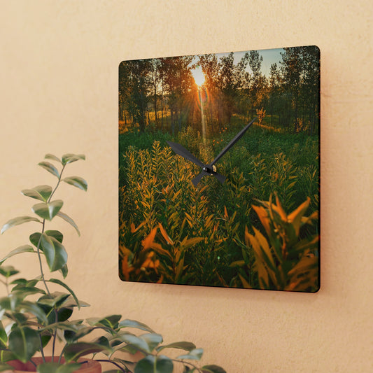 Golden Field Wall Clock (SP Photography Collection)