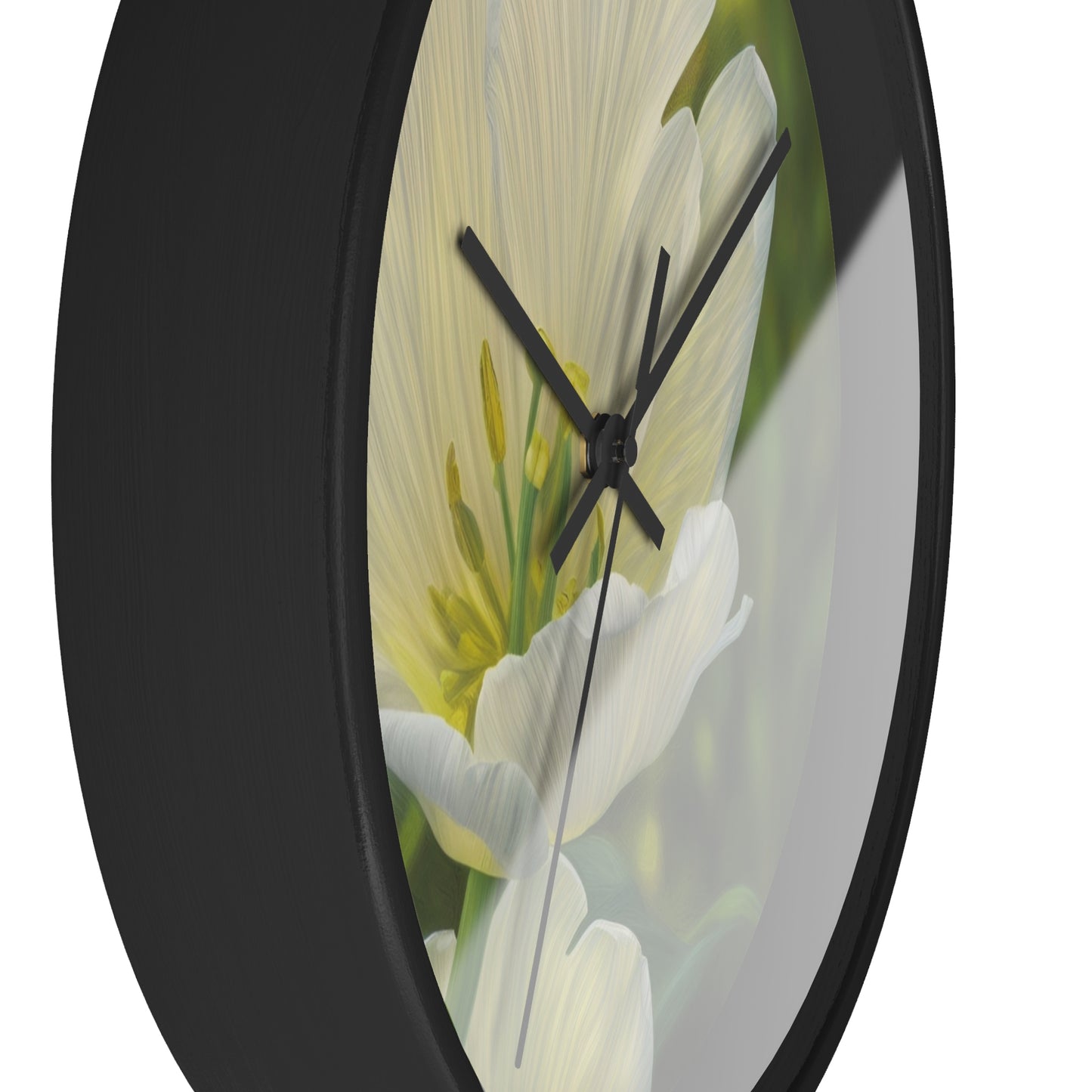 White Tulip Wall Clock (SP Photography Collection)