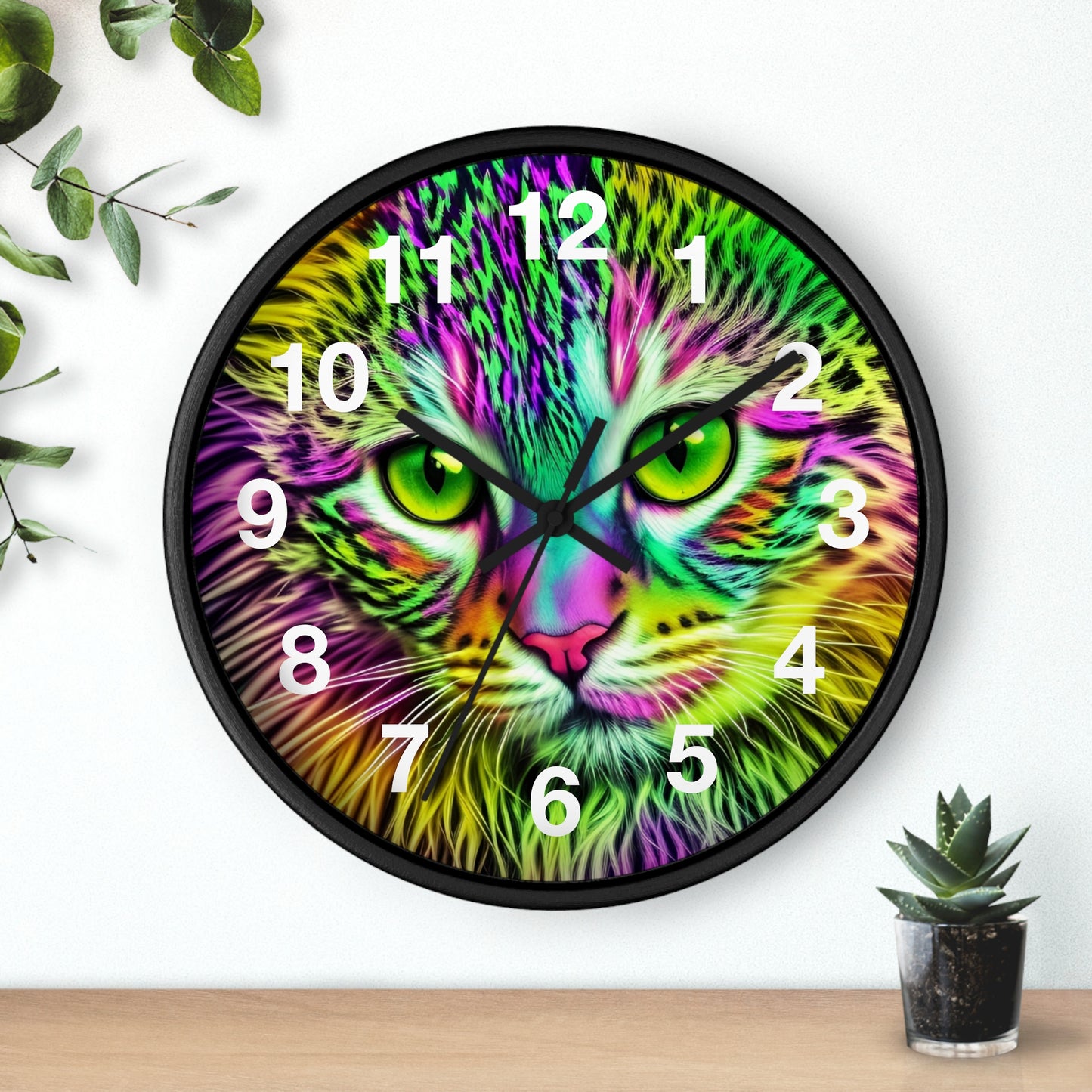 Colorful Kitty Clock (SP Photography Collection)