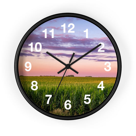 Corn Field Sunset Clock (SP Photography Collection)