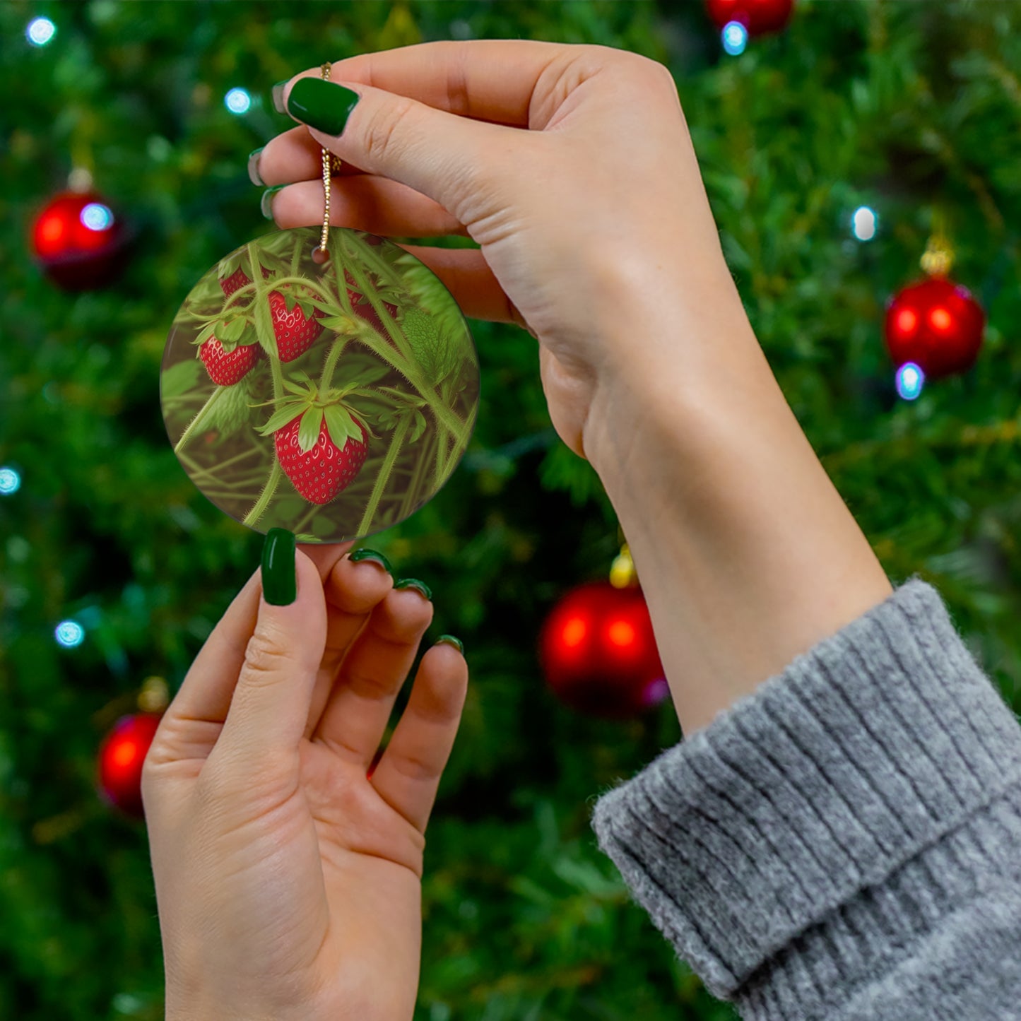 Strawberry Ceramic Ornament (SP Photography Collection)