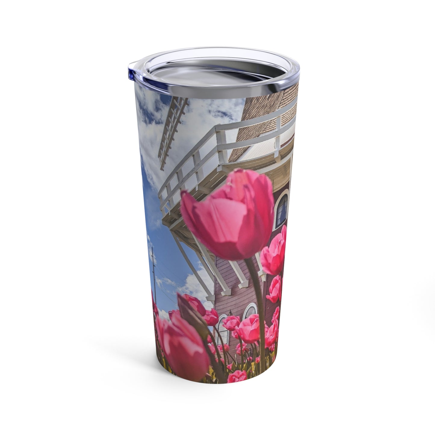 Windmill Pink Tulips Tumbler 20oz (SP Photography Collection) PINK